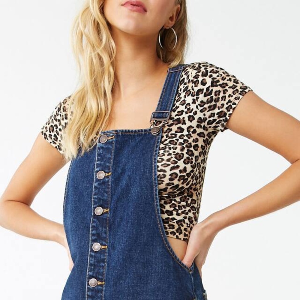 Forever 21 Denim Overall Dress - Picture 2 of 9